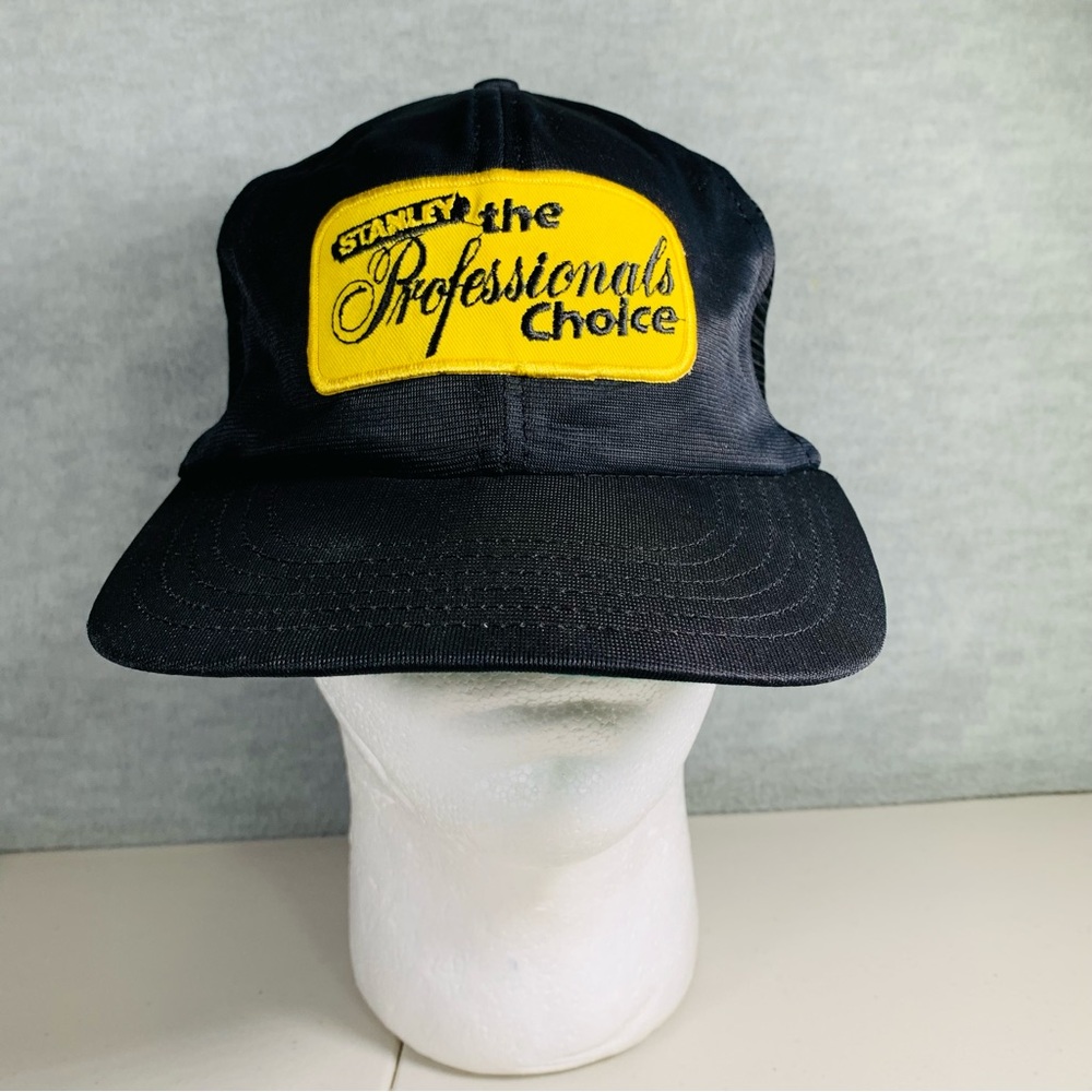VTG STANLEY The Professionals Choice Trucker Snapback Patch Mesh Black Hat/Cap